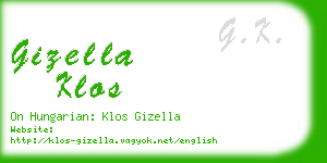 gizella klos business card